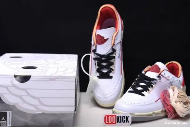 Bmlin DJ4375-106 Low 2 SP White Red Jordan Off-White Retro 0602